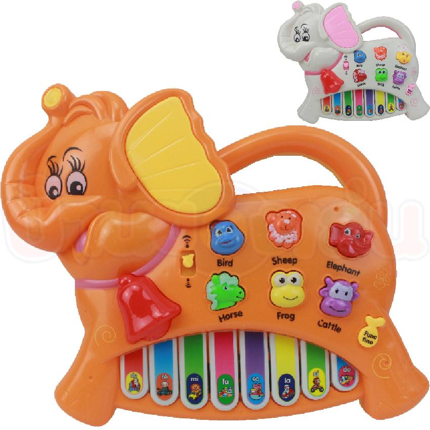TOYHOME ของเล่นเด็กเล็ก มีเสียงดนตรี ช้าง ราคาพิเศษมีคูปองส่วนลด ออร์แกนรูปช้าง ออร์แกน เปียโน ของเล่น ของเล่นเด็ก คละ2สี 1602A