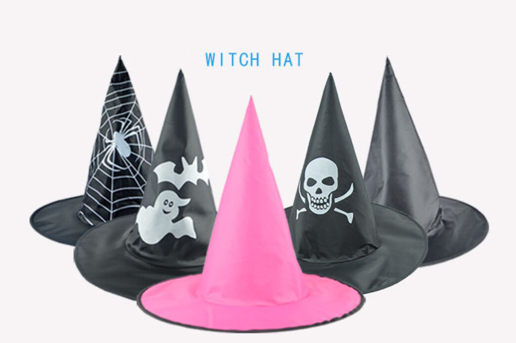 หมวกพ่อมด หมวกแม่มด หมวกแฮรี่พอตเตอร์ หมวกแฟนซี หมวกฮาโลวีน หมวก ฮาโลวีน พร็อพฮาโลวีน Halloween Witch Hat
