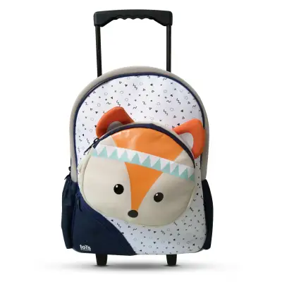toTs - 460104 Kids Traveling trolley bag -​Fox กระเป๋าล้อลากเด็ก สำหรับเดินทางลายคุณจิ้งจอกช่างคิด