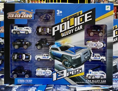 ของเล่น ของเล่นเด็กผู้ชาย รถเหล็กคันเล็ก รถตำรวจของเล่น Police Alloy Car รถตำรวจโมเดล