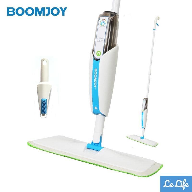 BOOMJOY P4 Spray Mop ไม้ถูพื้น สเปรย์ม็อบ ไม้ม็อบ ม็อบ ม็อบถูพื้น ไม้ม๊อบ ม๊อบ ม๊อบถูพื้น ไม้ถู Easy Mop Lazy Mop คุณภาพดี แข็งแรง ทำความสะอาด กำจัดฝุ่น ขจัดฝุ่น เส้นผม ขนสัตว์ พร้อมแปรงTPR และผ้าไมโครไฟเบอร์คุณภาพสูง