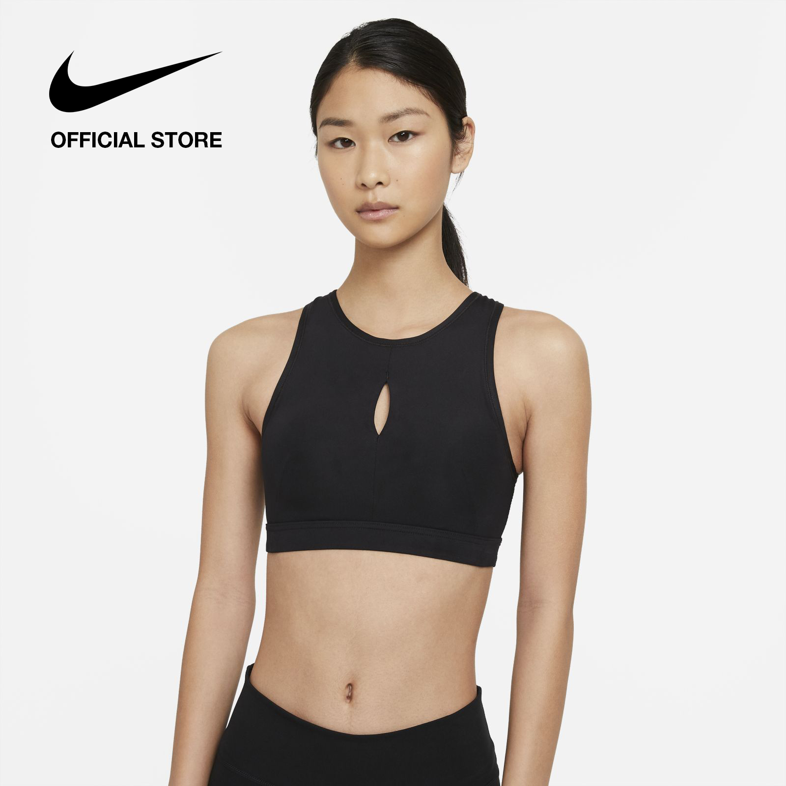 Nike Women's Yoga Swoosh  Bra - Black ไนกี้ บราผู้หญิง โยคะ สวูช - สีดำ