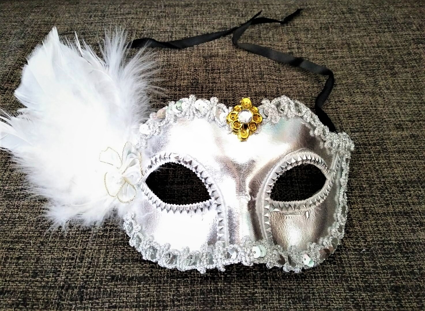 หน้ากากขนนก หน้ากากแฟนซี หน้ากากปาร์ตี้ หน้ากากออกงาน หน้ากาก หน้ากากนางโชว์ นางโชว์ โชว์ Feather Fancy Party Prop Mask Show Girl
