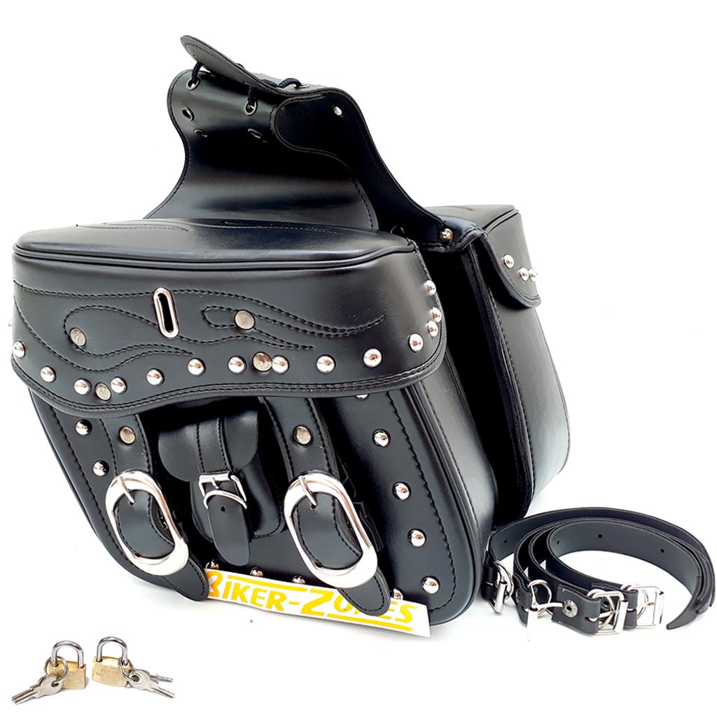 Motorcycle PU Leather Saddlebags Saddle Side Bag