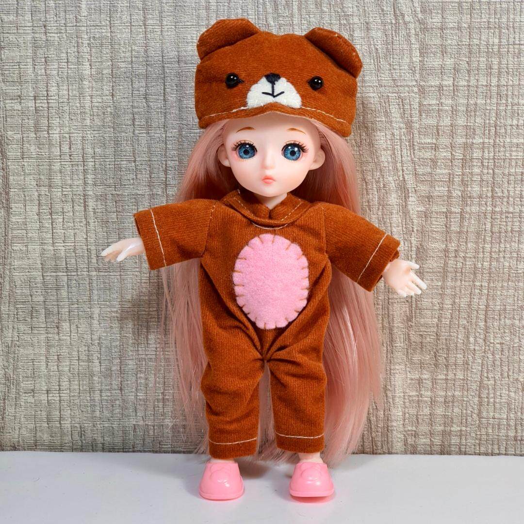 Dolls in the big bear’s house ชุดตุ๊กตา ชุดตุ๊กตา16cm. jumpsuit ชุดหมี ชุดตุ๊กตาbjd ชุดตุ๊กตาบาร์บี้เ้ด็ก ชุดตุ๊กตาตัวเล็ก ชุดมาสคอตหมี (ไม่รวมตัวตุ๊กตา)