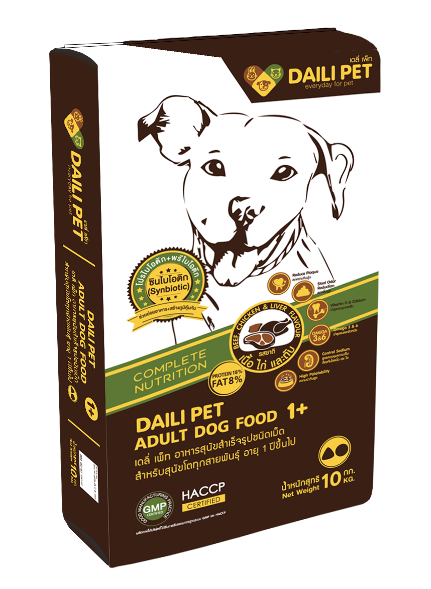 เดลี่ เพ็ท อาหารสุนัขโต สำเร็จรูป ชนิดเม็ด สำหรับสุนัขโตทุกสายพันธุ์ 10 กิโลกรัม