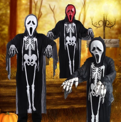 ชุดโครงกระดูก ผ้าคลุมโครงกระดูก ชุดผี ชุดฮาโลวีน พร็อพฮาโลวีน Halloween Fancy Prop Skeleton Suit