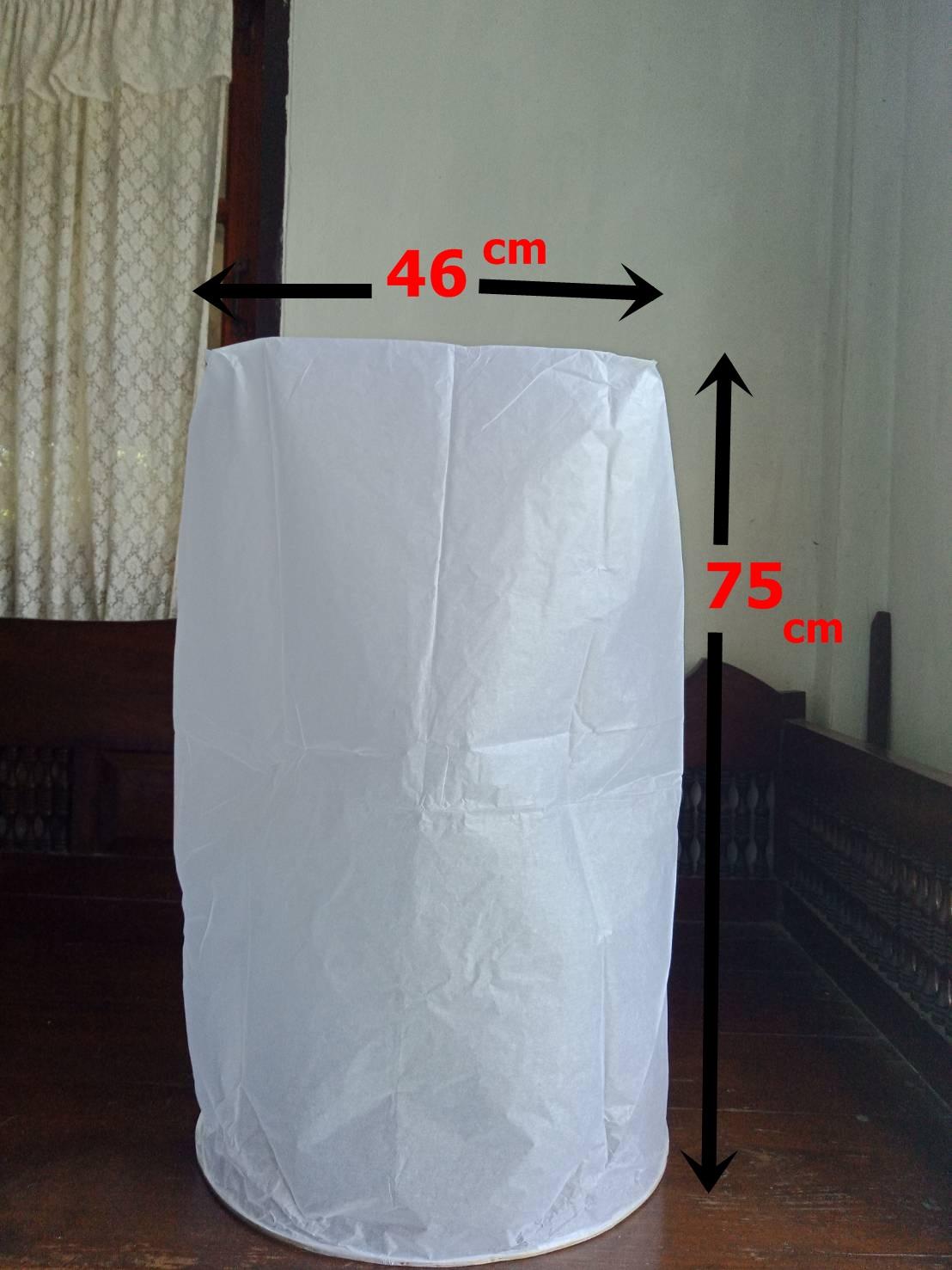 5 ลูก โคมลอยราคาถูก ขนาด 46x75 cm สีขาว มีไส้โคมครบชุด (โคมลอย แม่จันทร์สม )