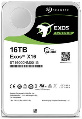 พร้อมจัดส่ง HDD 16TB Seagate Exos X16 7200RPM 512E/4KN 6Gb/s SATA 3.5