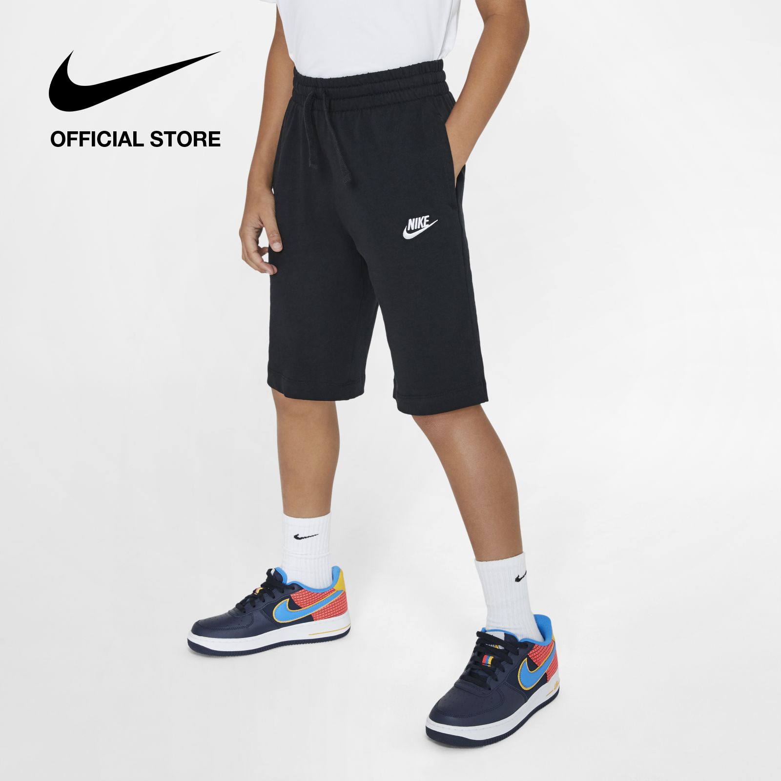 Nike Kids' Sportswear Shorts - Black ไนกี้ กางเกงเด็ก - สีดำ