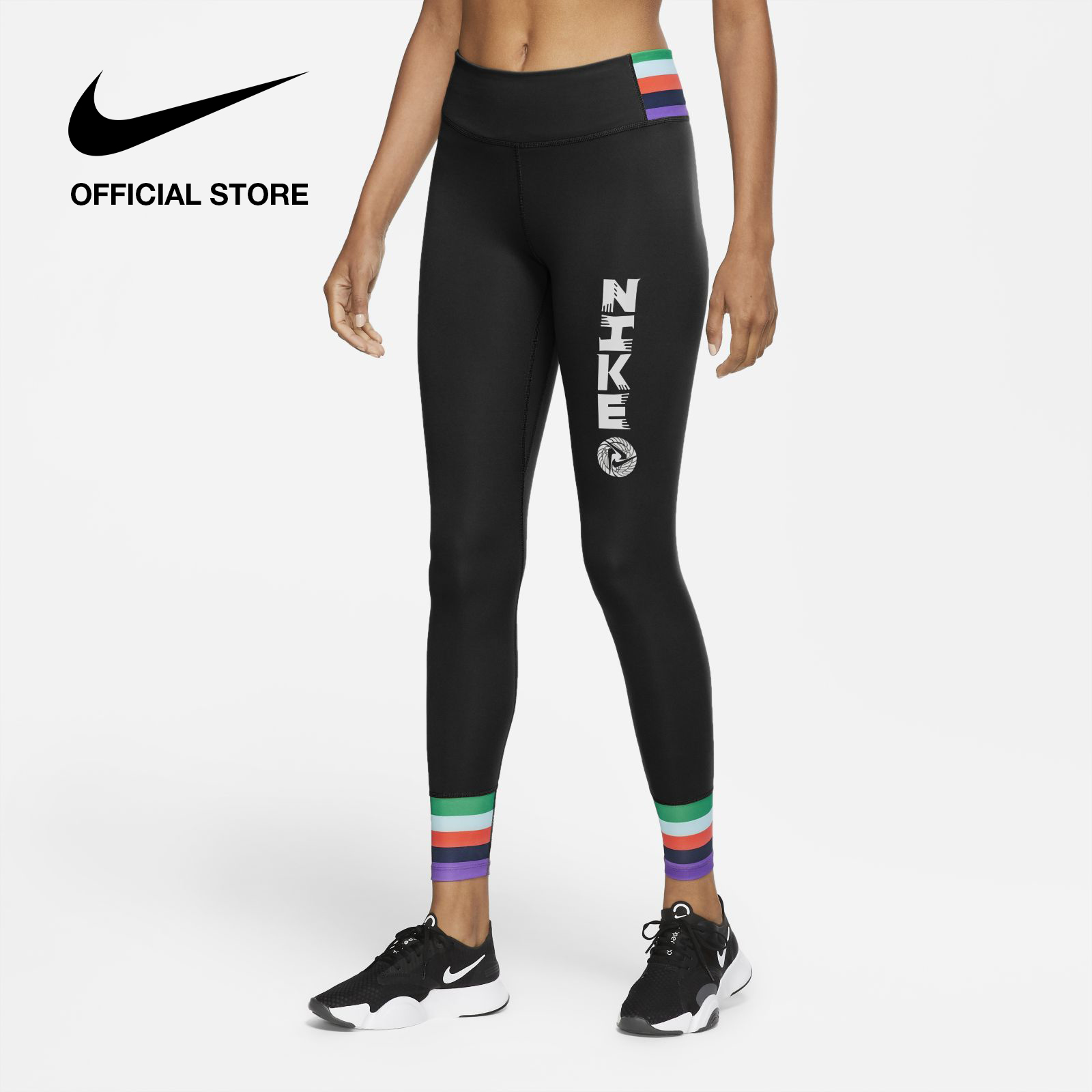 Nike Women's Icon Clash 7/8 Leggings - Black ไนกี้ เลกกิ้งผู้หญิง 7/8 ส่วน ไอค่อน แคลช - สีดำ