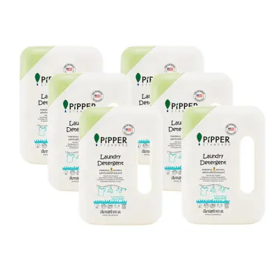 Pack 6 PiPPER STANDARD Natural Laundry Detergent, Eucalyptus Scent 900 ml (EU900 90110102=6pcs)