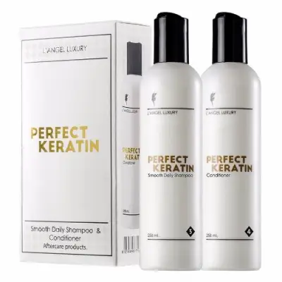 Product details of L'ANGEL Perfect Keratin เพอร์เฟ็ค เคราติน 258ml.x2 กล่องขาว