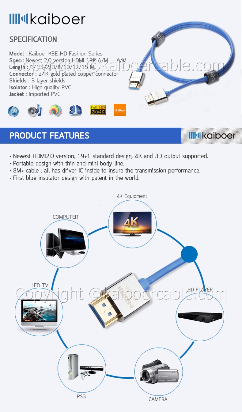 Kaiboer_KBE_HD_Series_Fashion_HDMI_Cable_1