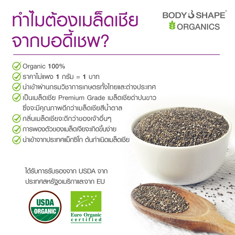 ทำไมต้องเมล็ดเจียจากบอดี้เชพ ทำไมต้องเมล็ดเจียจากบอดี้เชพ