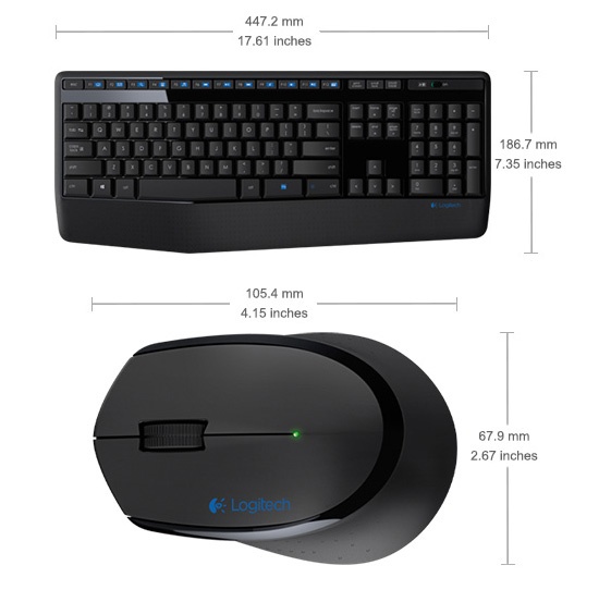 Logitech Keyboard + Mouse Wireless Combo MK345 TH padLogitech Keyboard + Mouse Wireless Combo MK345 TH pad
